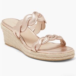 New Stuart Weitzman Twist Espadrille Wedge Sandal